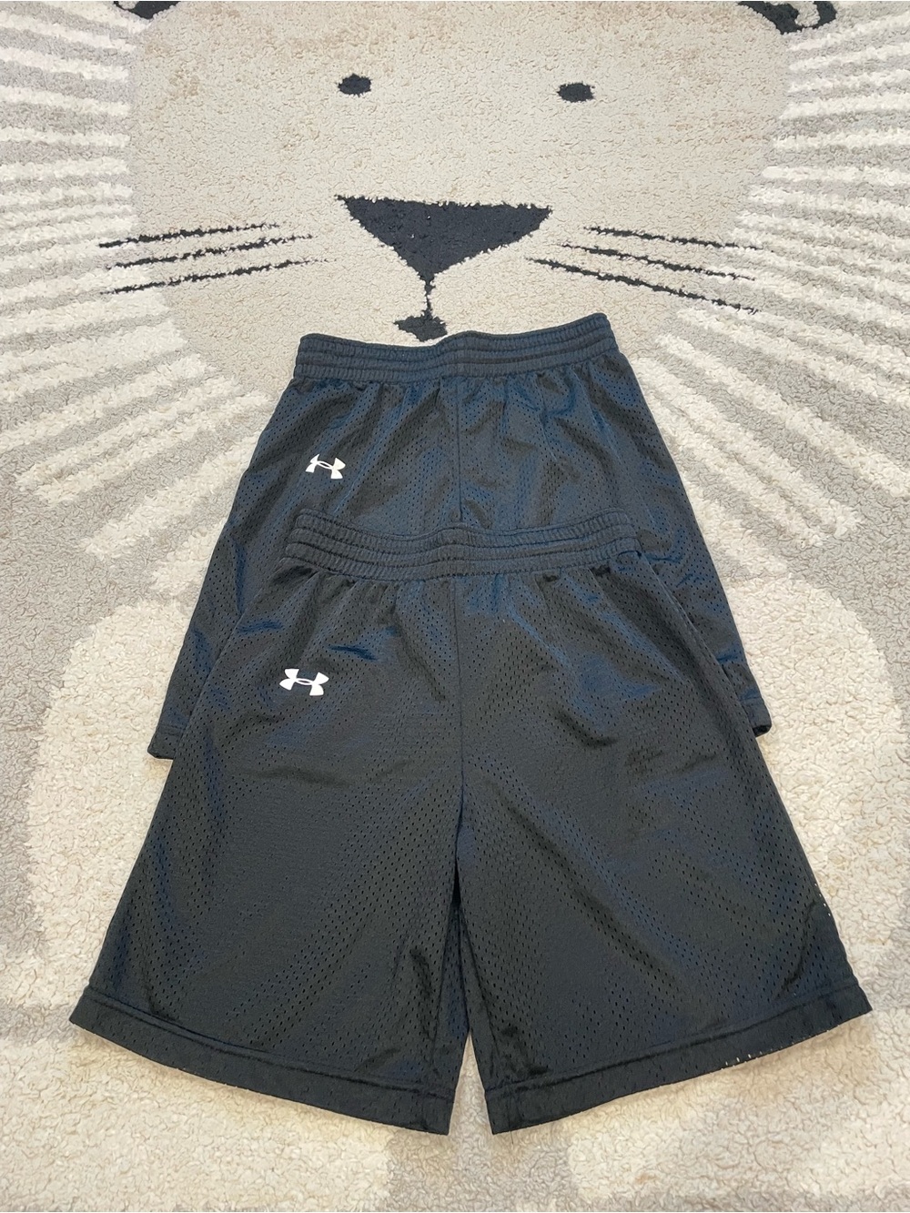 Under Armour kid’s Black Athletic Mesh Shorts